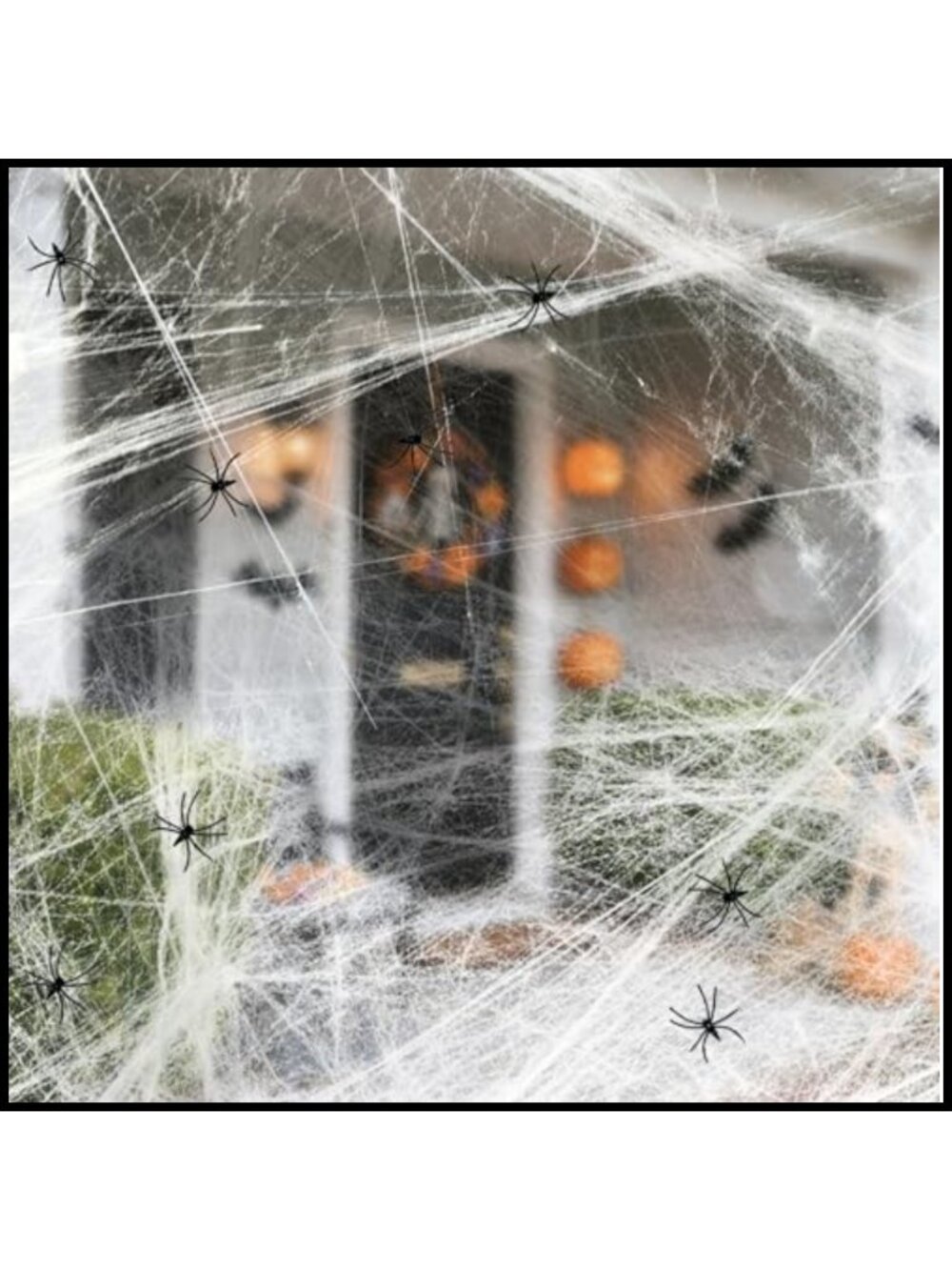 Halloween Spider Web Decoration 300sqft Stretchy Cobwebs with 30 Spiders